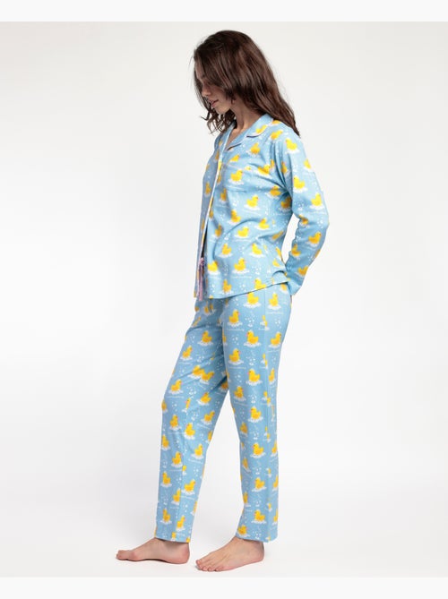 ADMAS Pijama Manga Larga Abierto Sweet Duckling para Mujer - Kiabi ADMAS Pijama Manga Larga Abierto Sweet Duckling para Mujer - Kiabi