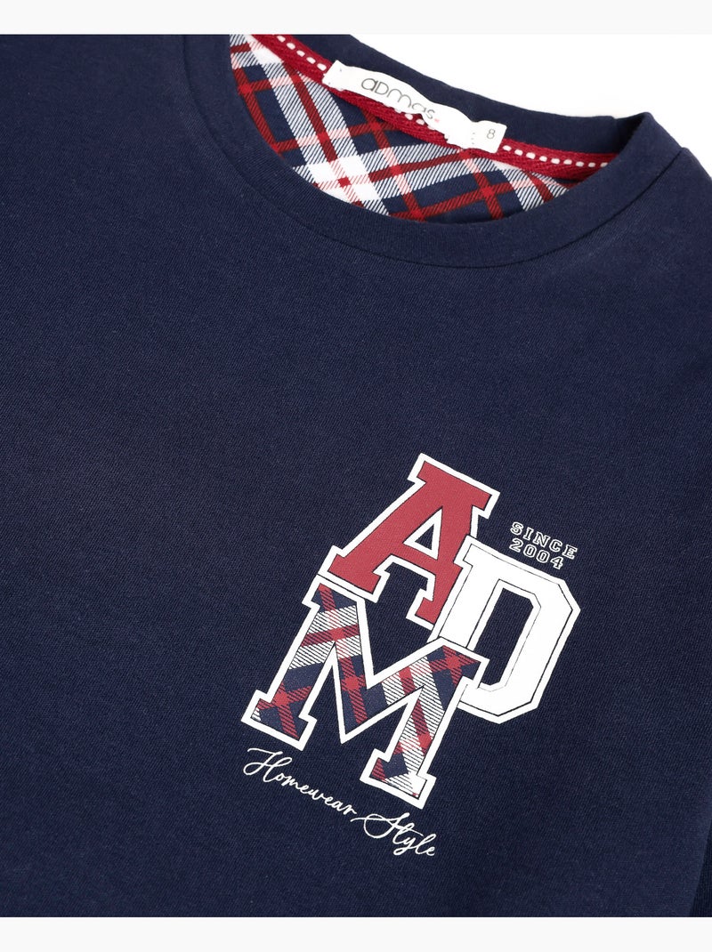 ADMAS Pijama Manga Larga ADM Family para Niño Azul marino - Kiabi