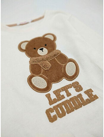 ADMAS Pijama Manga Larga Bear Hugs para Niña