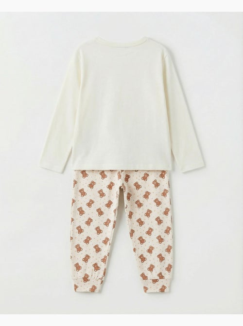 ADMAS Pijama Manga Larga Bear Hugs para Niña - Kiabi ADMAS Pijama Manga Larga Bear Hugs para Niña - Kiabi