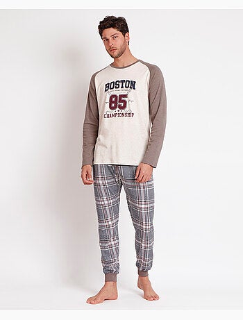 ADMAS Pijama Manga Larga Boston para Hombre