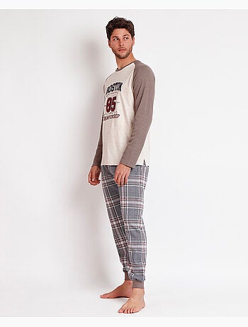 ADMAS Pijama Manga Larga Boston para Hombre