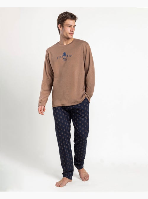 ADMAS Pijama Manga Larga Brown Gentleman para Hombre - Kiabi