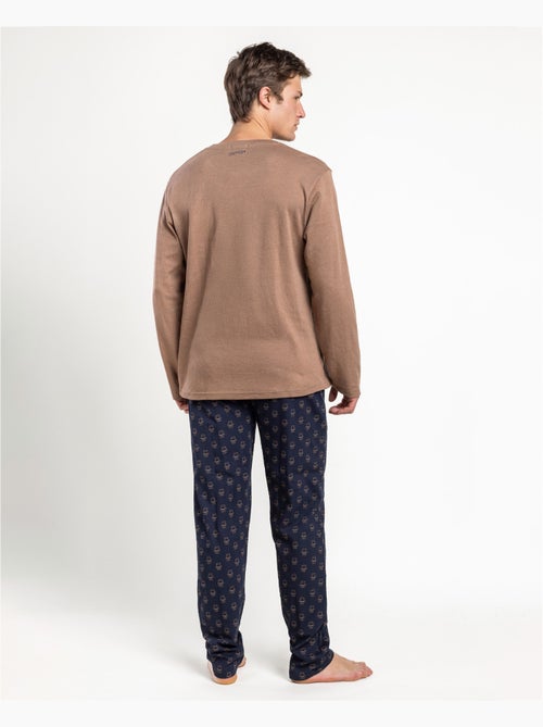 ADMAS Pijama Manga Larga Brown Gentleman para Hombre - Kiabi