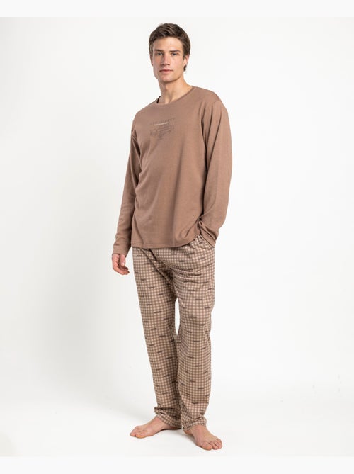 ADMAS Pijama Manga Larga Brown New York Center para Hombre - Kiabi