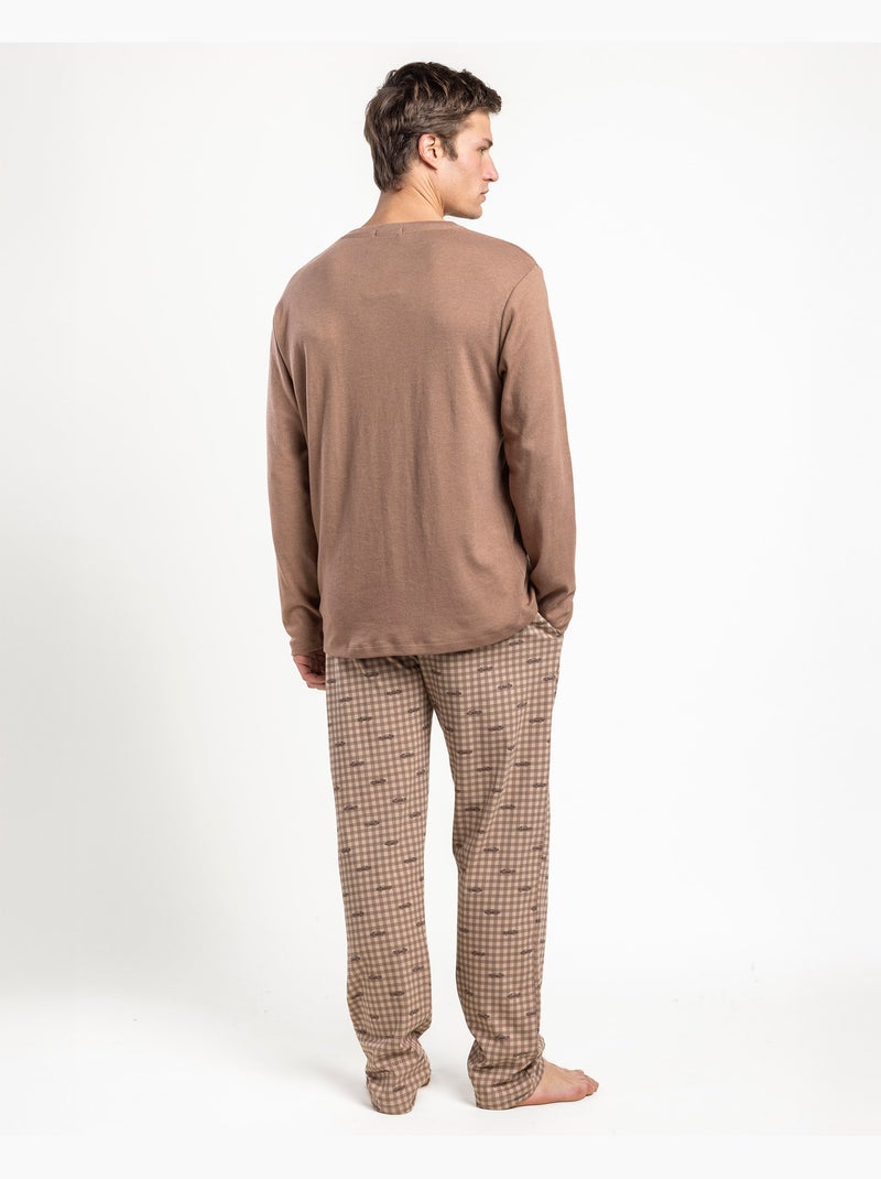 ADMAS Pijama Manga Larga Brown New York Center para Hombre Marrón - Kiabi