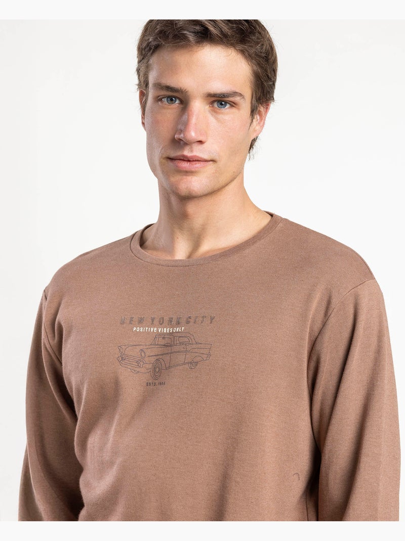 ADMAS Pijama Manga Larga Brown New York Center para Hombre Marrón - Kiabi