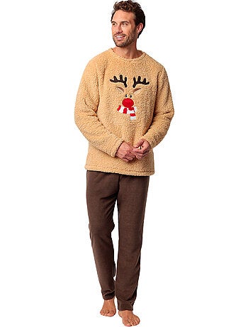ADMAS Pijama Manga Larga Calentito Reindeer para Hombre