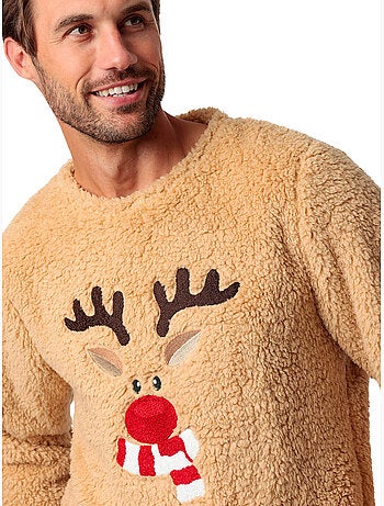 ADMAS Pijama Manga Larga Calentito Reindeer para Hombre
