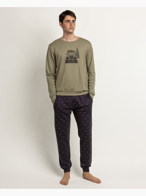 Admas pijama manga larga camp car para hombre - Kiabi