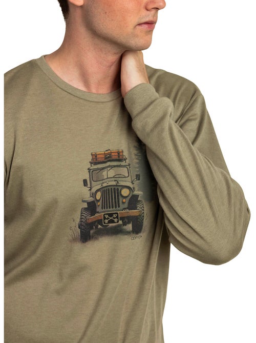 Admas pijama manga larga camp car para hombre - Kiabi