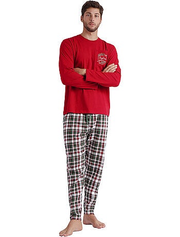 ADMAS Pijama Manga Larga Christmas Nature para Hombre