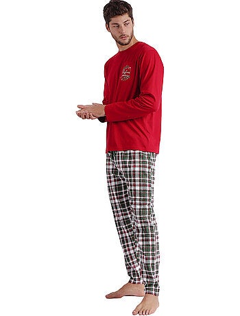 ADMAS Pijama Manga Larga Christmas Nature para Hombre