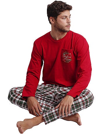 ADMAS Pijama Manga Larga Christmas Nature para Hombre