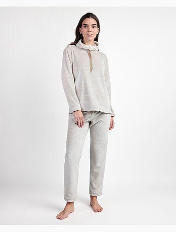 ADMAS Pijama Manga Larga Cuello Alto Calentito Enjoy Every Moment para Mujer
