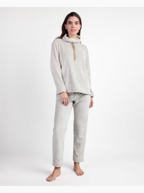 ADMAS Pijama Manga Larga Cuello Alto Calentito Enjoy Every Moment para Mujer - Kiabi ADMAS Pijama Manga Larga Cuello Alto Calentito Enjoy Every Moment para Mujer - Kiabi