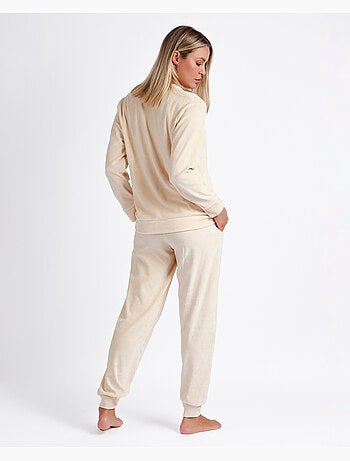 ADMAS Pijama Manga Larga Doble Velvet Soft Home para Mujer