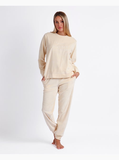 ADMAS Pijama Manga Larga Doble Velvet Soft Home para Mujer - Kiabi ADMAS Pijama Manga Larga Doble Velvet Soft Home para Mujer - Kiabi