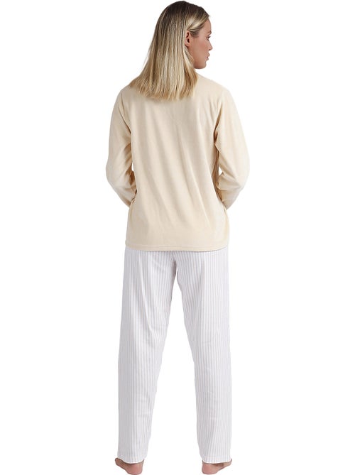 ADMAS Pijama Manga Larga Doble Velvet Soft Pico para Mujer - Kiabi