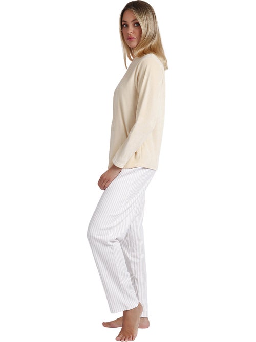 ADMAS Pijama Manga Larga Doble Velvet Soft Pico para Mujer - Kiabi