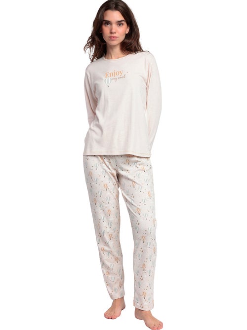 ADMAS Pijama Manga Larga Enjoy Every Moment para Mujer - Kiabi
