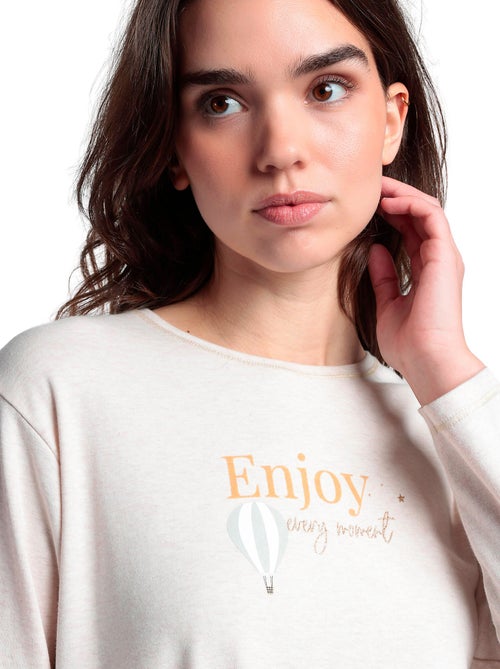 ADMAS Pijama Manga Larga Enjoy Every Moment para Mujer - Kiabi