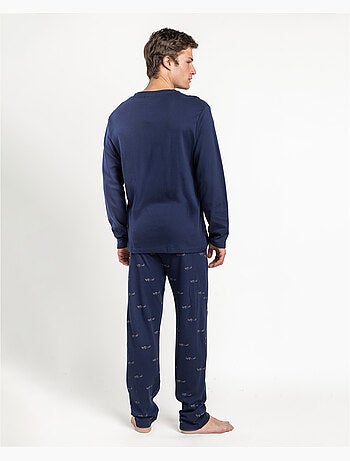 ADMAS Pijama Manga Larga Follow Your Dreams Plane para Hombre