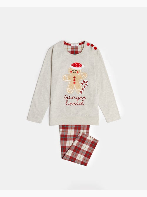ADMAS Pijama Manga Larga Gingerbread para Niña - Kiabi ADMAS Pijama Manga Larga Gingerbread para Niña - Kiabi