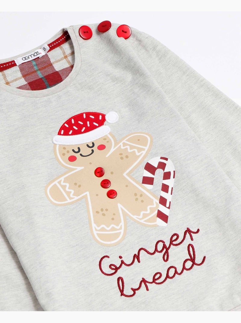 ADMAS Pijama Manga Larga Gingerbread para Niña Beige - Kiabi