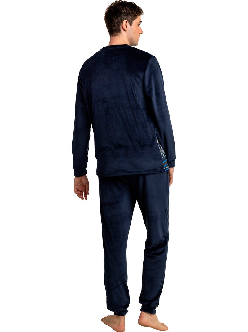 ADMAS Pijama Manga Larga Glazure para Hombre Azul marino - Kiabi