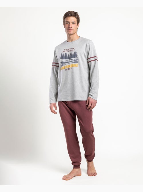ADMAS Pijama Manga Larga Grey Kayaking para Hombre - Kiabi
