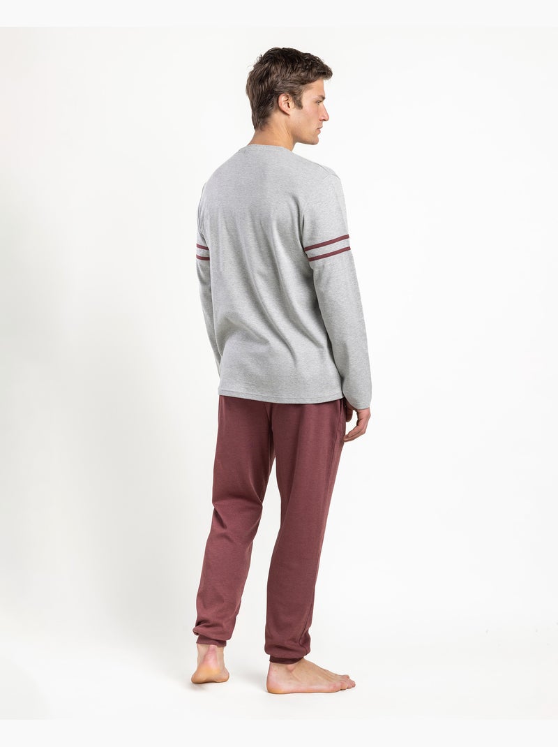 ADMAS Pijama Manga Larga Grey Kayaking para Hombre Gris jaspeado - Kiabi