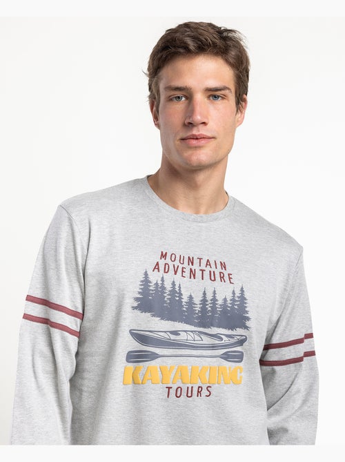 ADMAS Pijama Manga Larga Grey Kayaking para Hombre - Kiabi