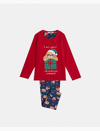 ADMAS Pijama Manga Larga Have a Lazy Christmas para Niña