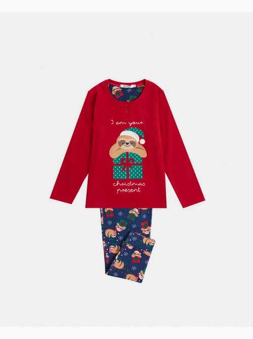 ADMAS Pijama Manga Larga Have a Lazy Christmas para Niña - Kiabi ADMAS Pijama Manga Larga Have a Lazy Christmas para Niña - Kiabi