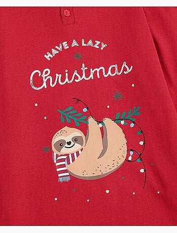 ADMAS Pijama Manga Larga Have a Lazy Christmas para Niño