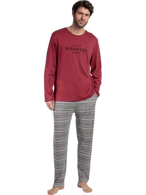ADMAS Pijama Manga Larga Houndstooth para Hombre - Kiabi ADMAS Pijama Manga Larga Houndstooth para Hombre - Kiabi