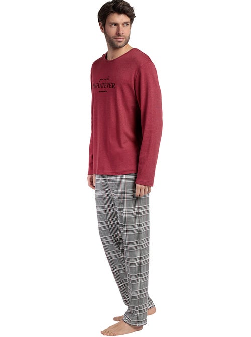ADMAS Pijama Manga Larga Houndstooth para Hombre - Kiabi ADMAS Pijama Manga Larga Houndstooth para Hombre - Kiabi