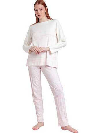 ADMAS Pijama Manga Larga La Vie Est Belle para Mujer