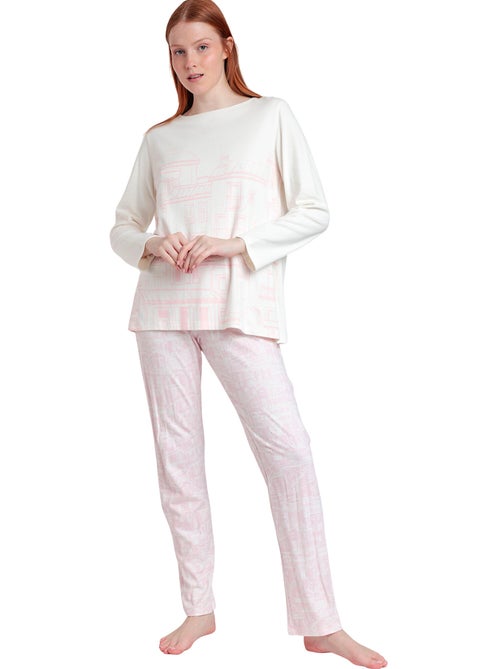 ADMAS Pijama Manga Larga La Vie Est Belle para Mujer - Kiabi