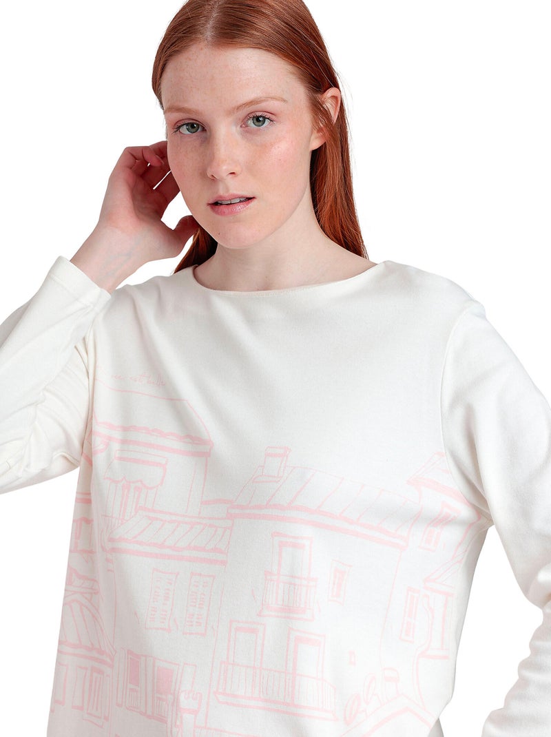 ADMAS Pijama Manga Larga La Vie Est Belle para Mujer Crudo - Kiabi