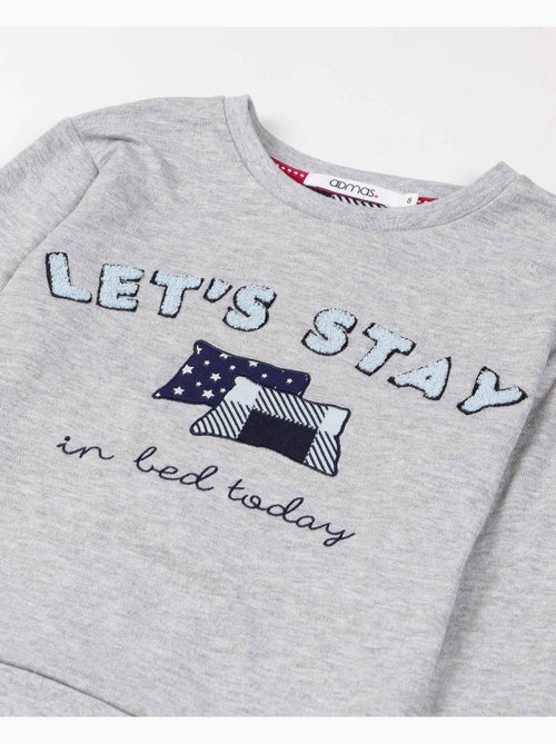 ADMAS Pijama Manga Larga Let´s Stay para Niña - Kiabi ADMAS Pijama Manga Larga Let´s Stay para Niña - Kiabi