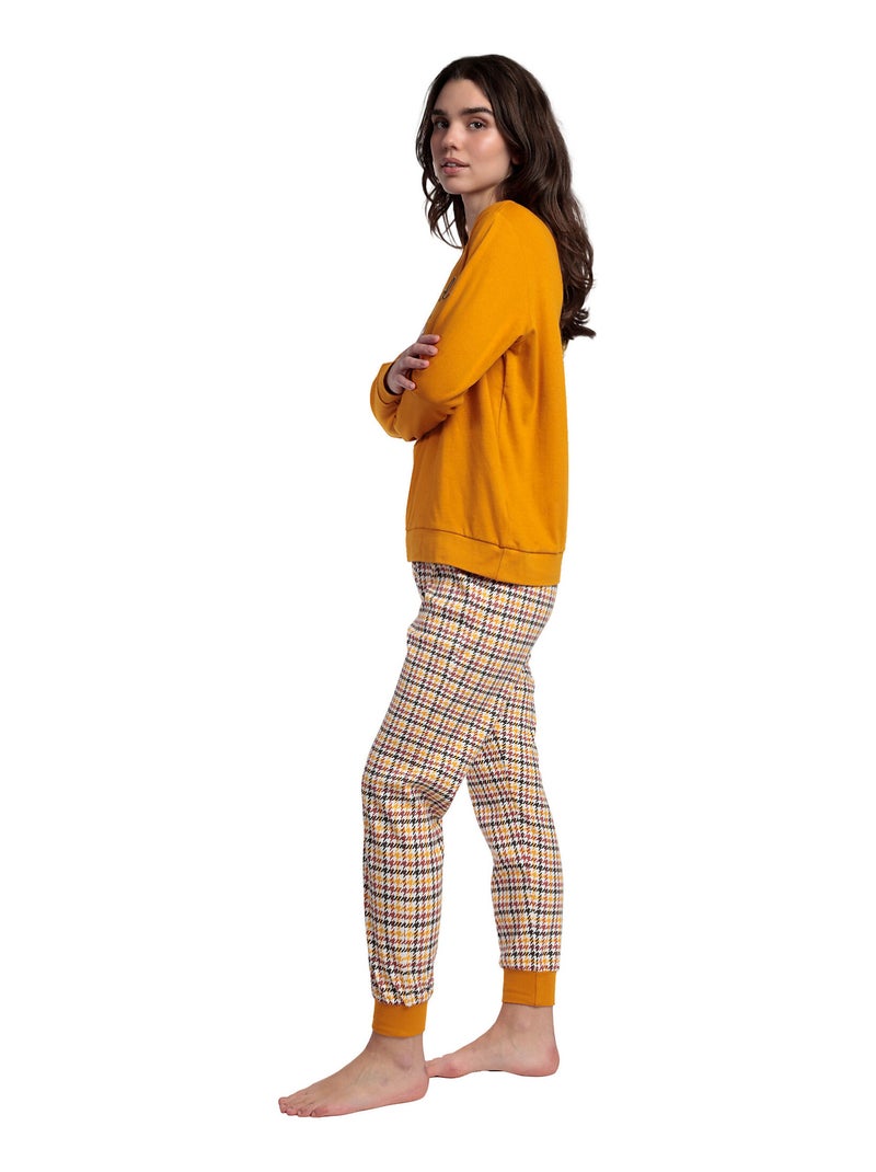 ADMAS Pijama Manga Larga Lou Lou Returns para Mujer Amarillo - Kiabi