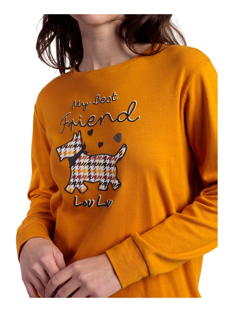 ADMAS Pijama Manga Larga Lou Lou Returns para Mujer Amarillo - Kiabi