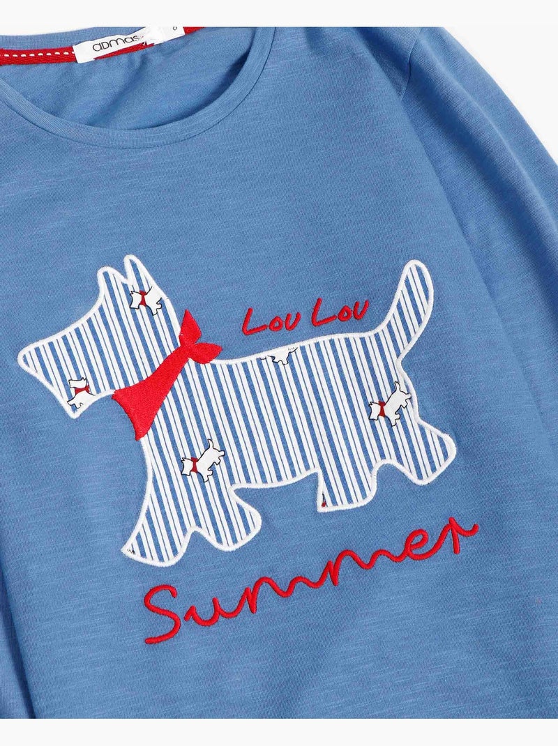 ADMAS Pijama Manga Larga Lou Lou Summer para Niña Azul - Kiabi