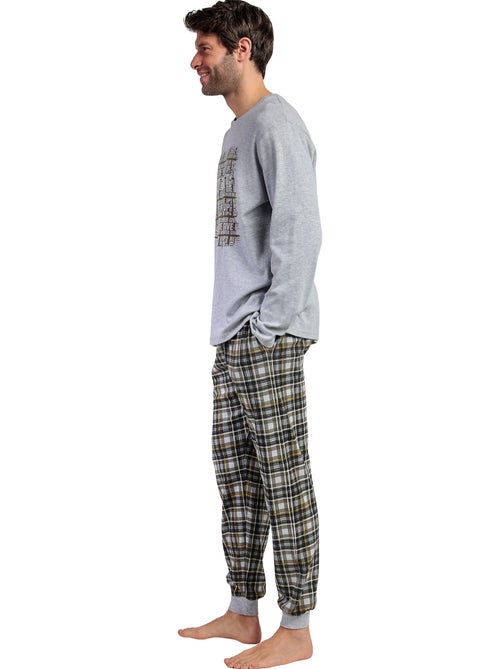 ADMAS Pijama Manga Larga Never Give Up para Hombre - Kiabi ADMAS Pijama Manga Larga Never Give Up para Hombre - Kiabi