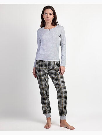ADMAS Pijama Manga Larga Never Give Up para Mujer