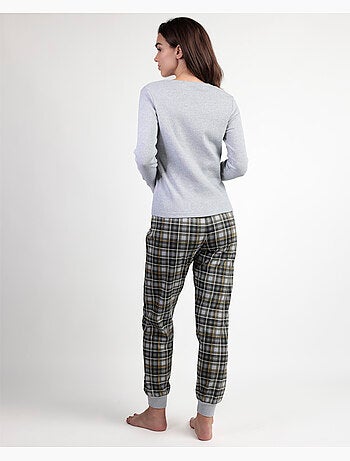 ADMAS Pijama Manga Larga Never Give Up para Mujer