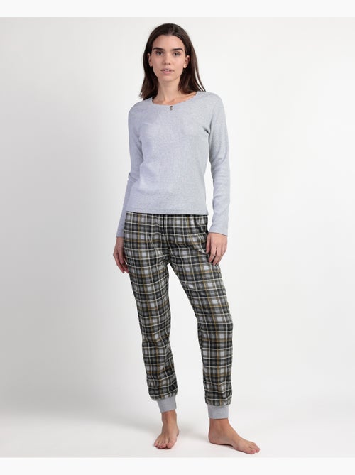 ADMAS Pijama Manga Larga Never Give Up para Mujer - Kiabi ADMAS Pijama Manga Larga Never Give Up para Mujer - Kiabi