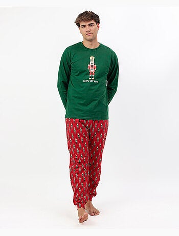 ADMAS Pijama Manga Larga Nutcracker para Hombre